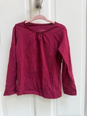 Young Dimension Girls 4 5 Long Sleeve Kids Tee Shirt Top Blouse in Berry